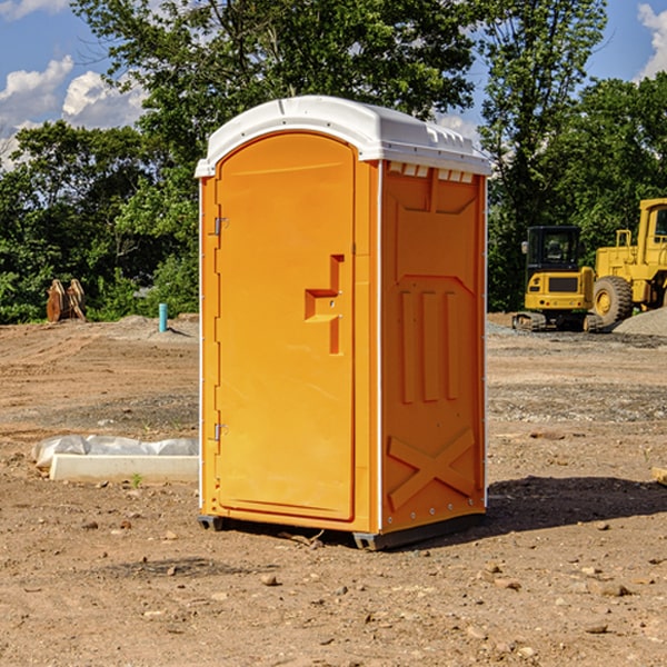 how often are the porta potties cleaned and serviced during a rental period in Perkins County SD